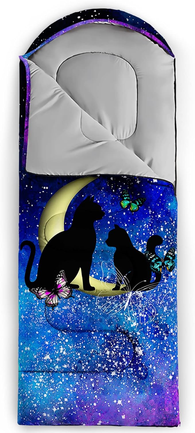 Axolotl Unicorn Sleeping Bag for Kids Boys Girls–Lightweight Warm Cold Weather Sleeping Bags,Waterproof Portable Sleeping Bag with Compression Sack for Camping Backpacking Outdoor Indoor