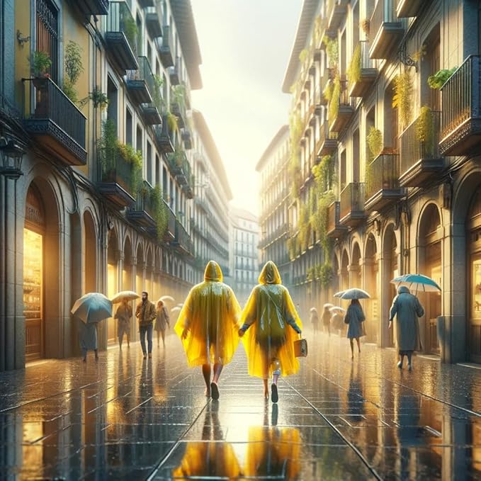 Hagon PRO Disposable Rain Ponchos for Adults (5 Pack)