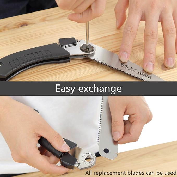 Japanese Pull Saw, Long Handle with Precision Blade and Cutting Power, Heavy Duty Woodworking Saw Replacement Blade