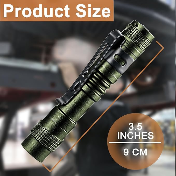 Beieverluck 10 Pack Small Mini LED Flashlight Pocket Flashlight Pen Light Flashlight Tactical Flashlight with Clip Flashlights for Camping Outdoor Emergency Inspection Fathers Gifts for Dad Husband
