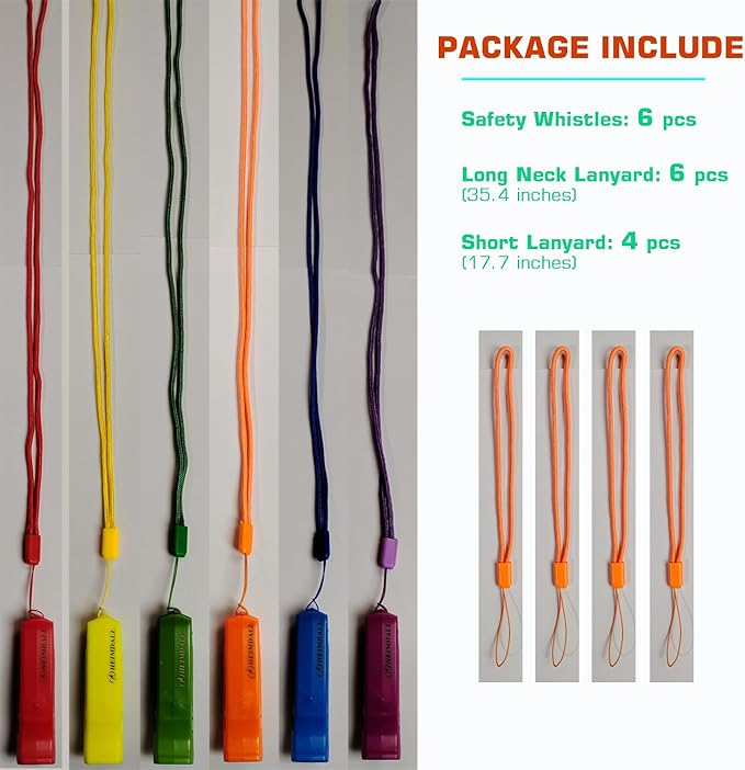 HEIMDALL Emergency Whistle with Lanyard for Safety Boating Camping Hiking Hunting Survival Rescue Signaling