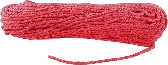 6mm x 50 Feet Red Jute Rope, Twine for Gardening Tomato Climbing Plant Tie Floristry Crafts Gift Wrapping Packing Decor