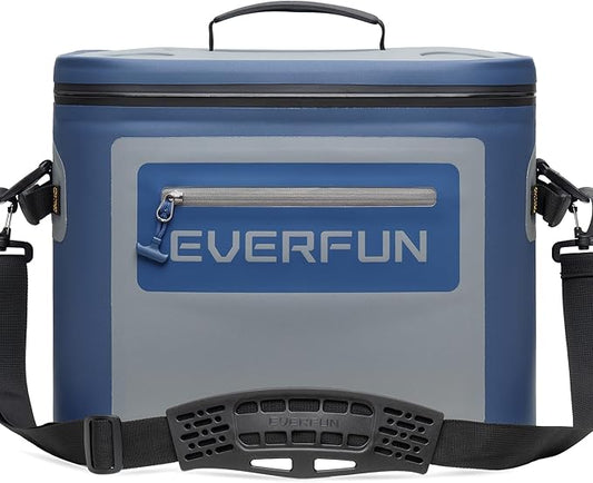 EVERFUN Soft Cooler 30 Can, Portable Insulated Small Cooling Lunch Box for Men and Women, Leakproof Ice Chest Bag for Travel, Beach, Camping, Beverage, Boating, Fishing, Tailgating, Work and Picnic