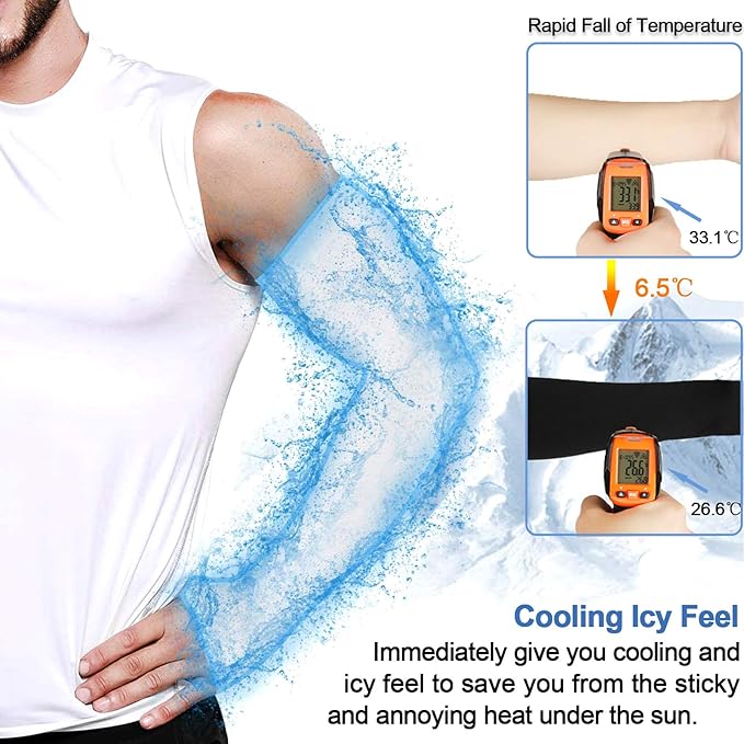 beister 3/6 Pairs UV Cooling Arm Sleeves Sun Protection Unisex for Sports, Cycling, Golf, Running