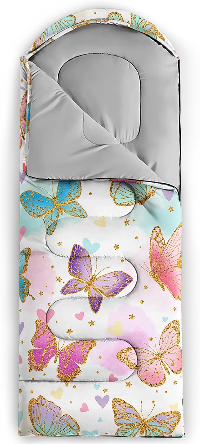 Axolotl Blue Gamepad Sleeping Bag,Waterproof Lightweight Gaming Sleeping Bag Game Console Camping Bag for Boys Teens,Warm and Cool Weather Green Portable Sleeping Bag for Camping Outdoor Indoor