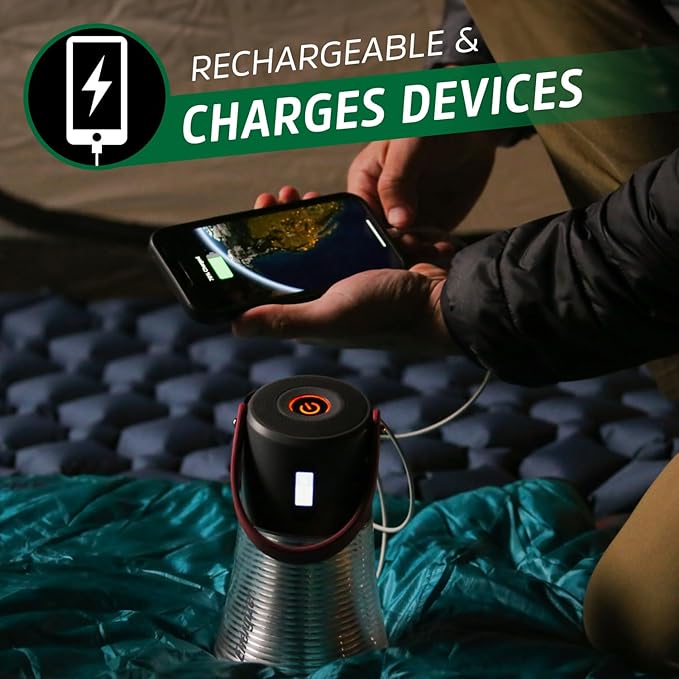 Energizer X1200 Rechargeable LED Lantern, Battery Genius Power Indicator Technology, Rugged IPX4 Water Resistant Lantern for Camping, Hiking, Fishing, Emergency (USB Cable Included)