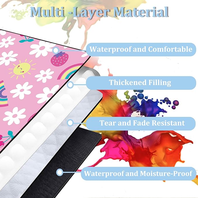 Extra Large Picnic Blanket Waterproof,80"x 80"Foldable Machine Washable Beach Blankets,Outdoor Blanket for 6-8 Adults, Picnic Mat Suitable for Indoor Crawling,Park Beach,Camping,Hiking, Travel(Pink)