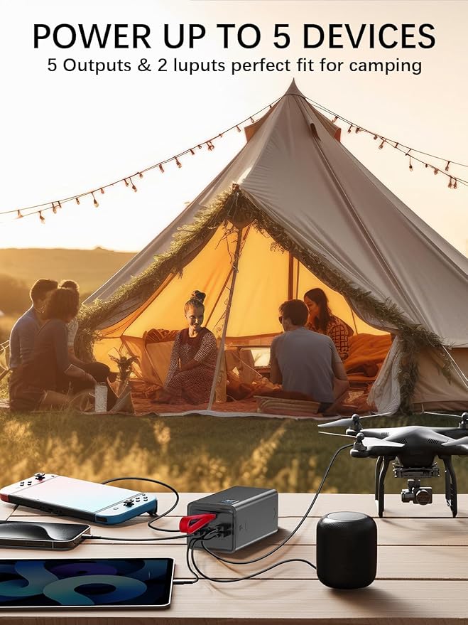 90000mAh Portable Charger Power Bank Large Battery Pack, Upgraded 30W PD & QC 3.0 Fast Charging Big Powerbank, USB-C High Capacity 5 Output 2 Input with LED Display for Phone Tablet