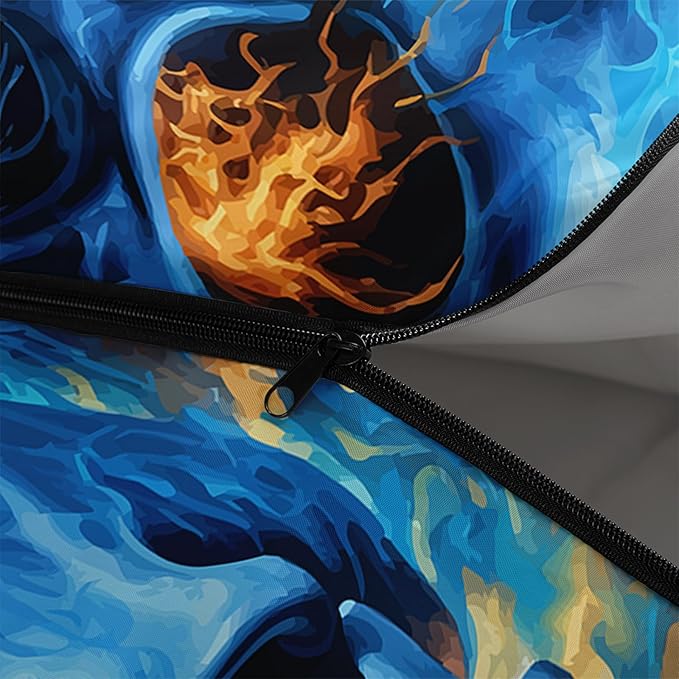 AILONEN Blue Glowing Basketball Sleeping Bag for Kids Boys,Warm and Cool Weather,Lightweight,Waterproof Backpacking,City Theme Ball Sports Sleeping Bag for Camping