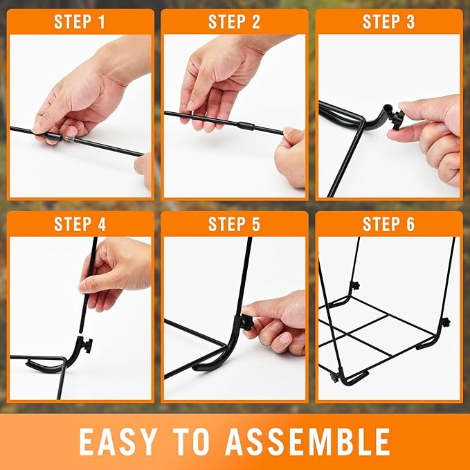 CAMPFIRE Trash Bag Holder Fits 30-45 Gallon Bags, Multi-Use Garbage Bag Holder, Portable to Use Leaf Bag Holder for Yard, Camping, Parties, and Leaf Collector