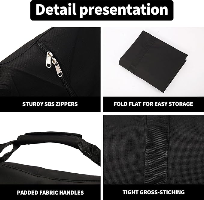 Large Tent Storage Bag Tent Pole Bag - 83''L x 12''W - Tailored for Tent Poles, Suitable for Various Party Tent Canopy Models, Heavy-Duty Design with Reinforced Handles and Dual Zipper