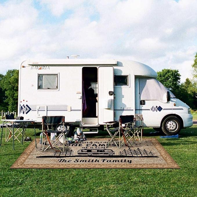 Custom Camping Rug It's Better at The Campsite RV Trailer Decor Camper Floor Mat for Outdoors, Camping, Patio, Backyard, Picnic, Beach, 48 x 72 Inch (20 RV Optional)