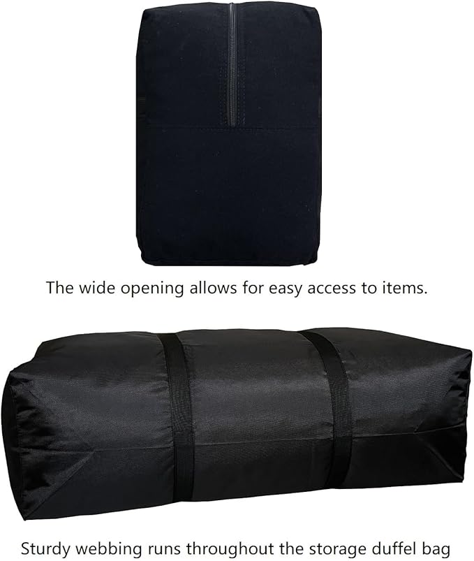 Extra Large Storage Duffle Bag for Travel, Black Oversized Giant Big Traveling Duffle Bag