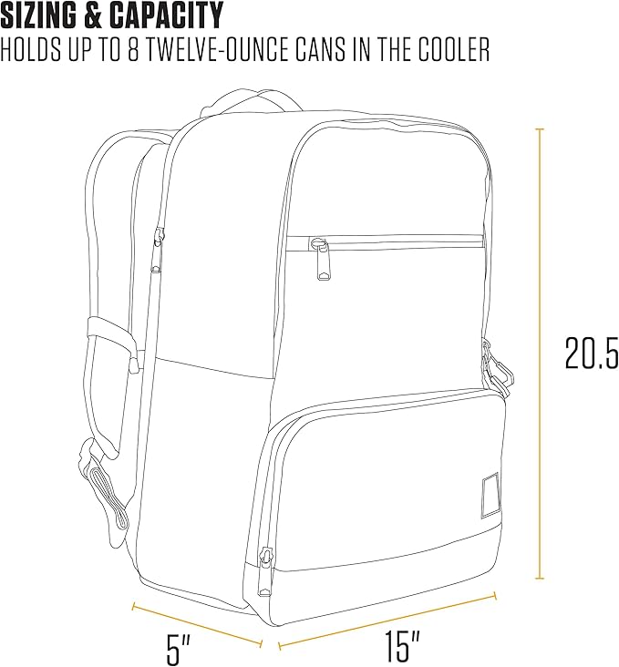 Carhartt Insulated Two Compartment Cooler, Durable Water Repellent Material W/Front Zippered Pocket for Camping, Beach & Travel