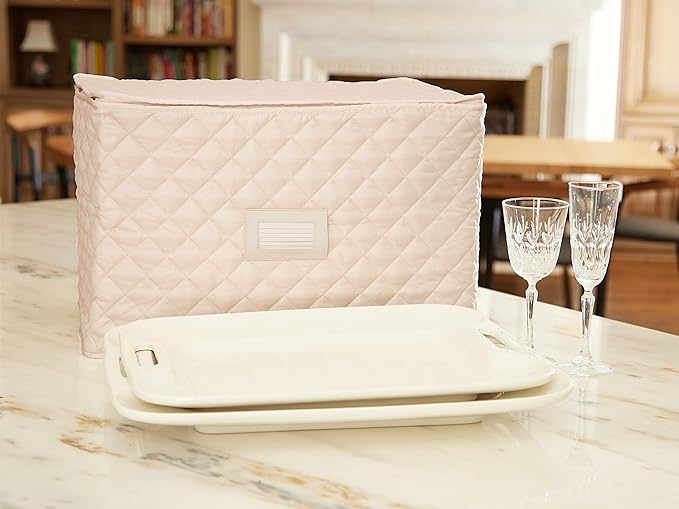 Covermates Keepsakes - Serveware Storage - Padded Protection - ID Window - Stain Resistant - Machine Washable - China Storage, Cream