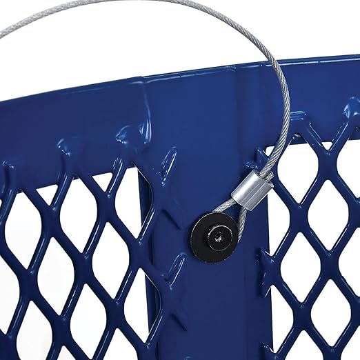 Global Industrial 32 Gallon Thermoplastic Mesh Recycling Receptacle w/Dome Lid, Blue