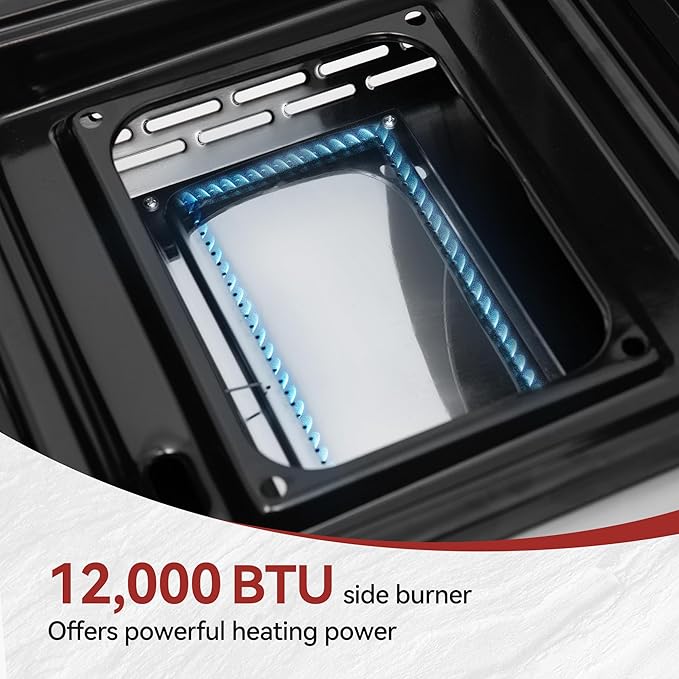 Royal Gourmet PD1305H 3 Burner Propane Gas Grill and Griddle Combo with Lid, 3-in-1 Grill Griddle Combo with 29,000 BTUs Output for Outdoor Cooking, 364 Sq. In. Cooking Area, Silver & Black