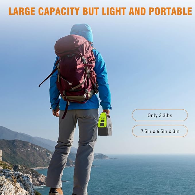 Portable Power Station 97Wh Solar Generator 26400mAh Power Bank with AC Outlet 110V Battery Charger for Home Use Outlet Battery Pack for Camping Emergency