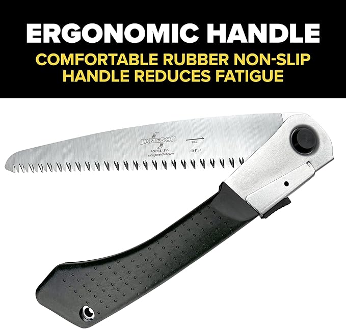 Jameson Lightweight Fiberglass Hollow Core Complete Tree Care, Landscaping, and Pruning Kit with an 8 inch Folding Hand Saw
