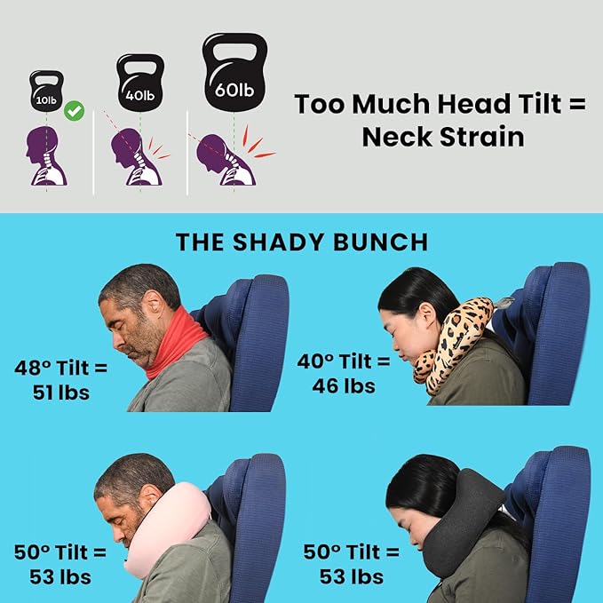 Cabeau Travel Pillow for Long Flights – Evolution X - Memory Foam Neck Support - Comfort On-The-Go for Airplane, Train, and Car (Sapphire)