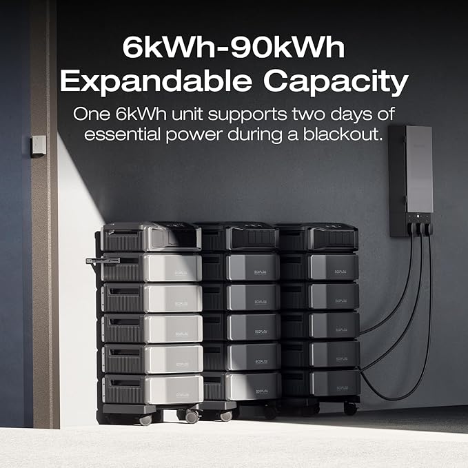 EF ECOFLOW 12kWh Power Station: DELTA Pro Ultra with Extra Battery, 120/240V 7200W AC Output, Lifepo4 Home Battery Backup Expandable to 90kWh, Solar Generator for Home Use, Emergency, Camping, RV
