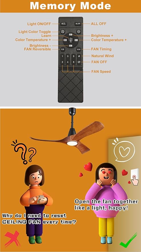 3 Blades Wood Outdoor Ceiling Fan with Light for Patios, Farmhouse Rustic Ceiling Fans with Lights, 42" Plug-in Wet Rated Outdoor Gazebo Fan for Exterior House Porch Patio, Waterproof,F246