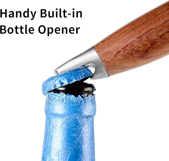 FJNATINH Heavy-Duty Grilling Accessories Rose Wooden BBQ Grilling Tools Set,Outdoor Grill Set with Spatula, Fork, Brush & Tongs,Essential Accessories for Barbecue & Grill. Ideal Gift for Men