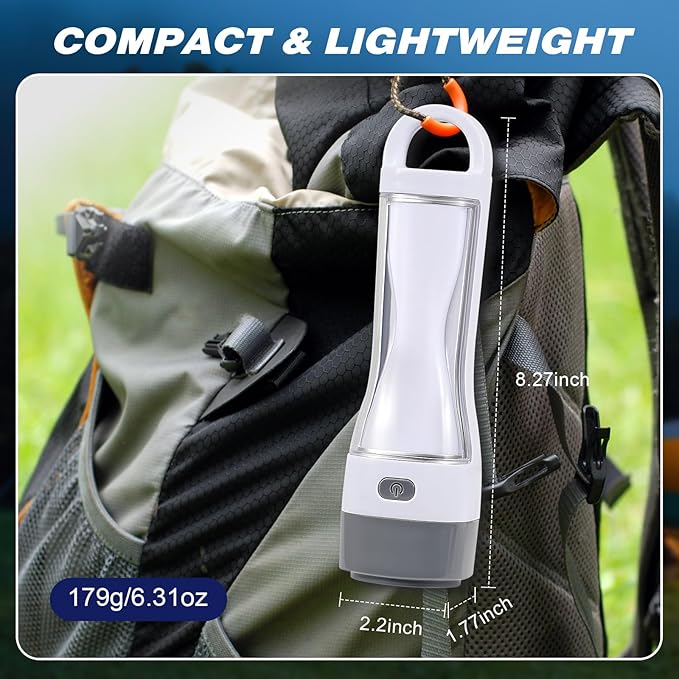 2 Pack Solar LED Flashlight for Power Outages, Rechargeable Camping Flashlights with High Lumens, 5 Modes, Powerful and Bright Tactical Flash Light for Emergency, Outdoor, Home Use