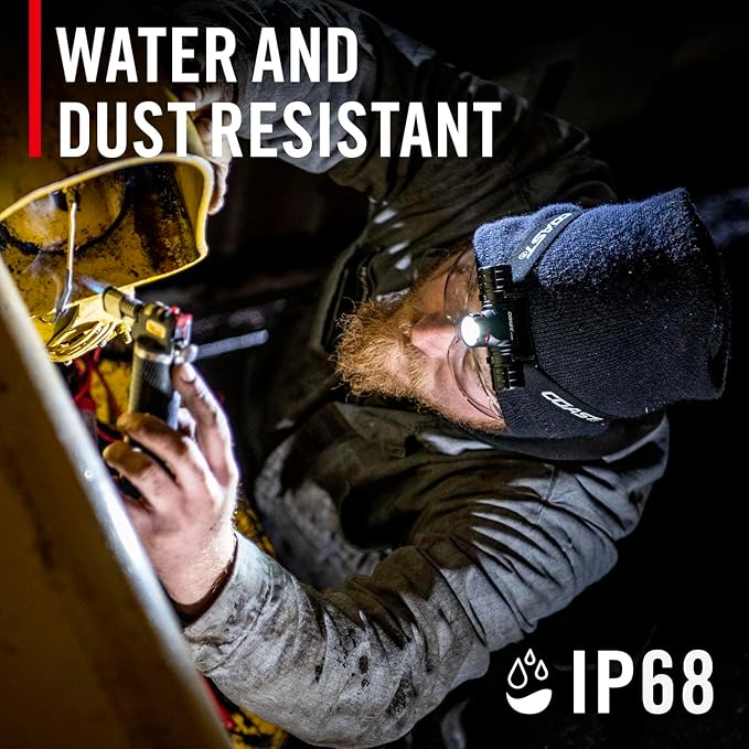 Coast XPH30R 1200 Lumen USB-C Rechargeable Dual Power Headlamp with Twist Focus Beam and Magnetic Base, Black