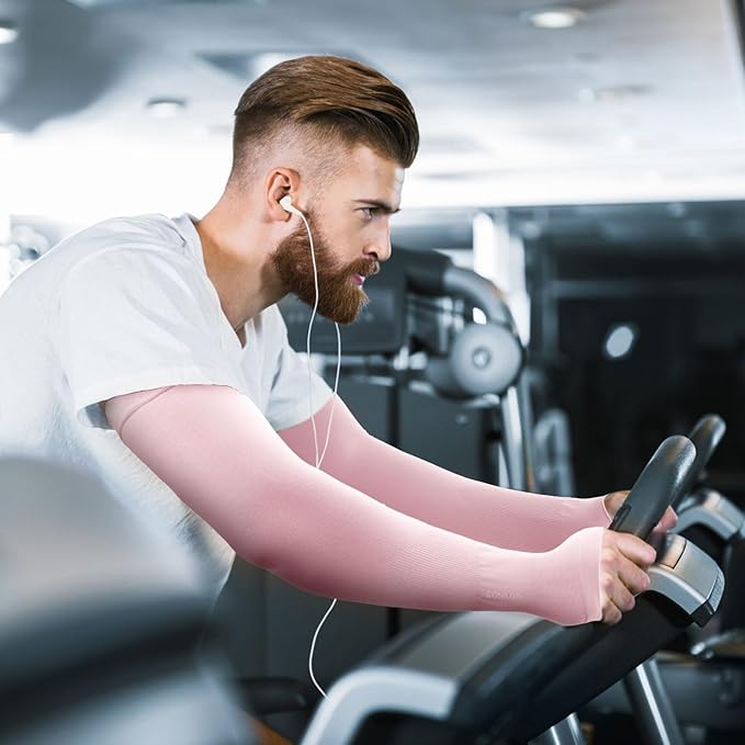 GOUNOD Sun Protection Cooling Arm Sleeves with Thumb Holes - Gardening Outdoors Sports Workouts Sunscreen Arm Sleeves