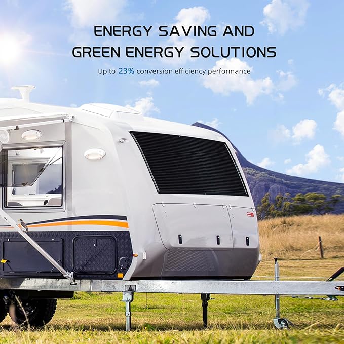 Flexible Solar Panel 300W /2PCS 150W Fiberglass Monocrystalline Lightweight Module for Off-Grid RV Boat Van Cabin Uneven Surfaces 12V/24V Battery Charge (300W Solar Panel)