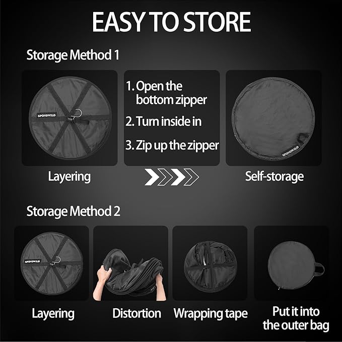 Herb Drying Rack Hanging Mesh Net，Medium 4+1 Layer Plant Drying Rack with Door-Type Zipper & Closed Storage Compartment for Folding Basket Dryer Fit in Grow Tents、Garden Outdoor