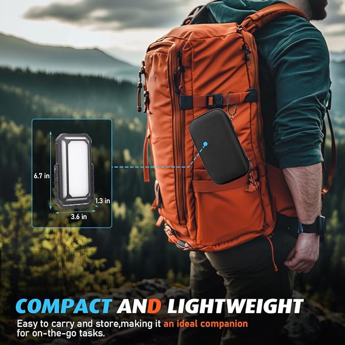 LED Camping Lantern Rechargeable, 10000mAh Portable Camping Lights up to 120+ Hours, 12 Light Modes, Dimmable, LCD Digital Display, Waterproof, Camping Essentials for Power Outages, 6 Packs