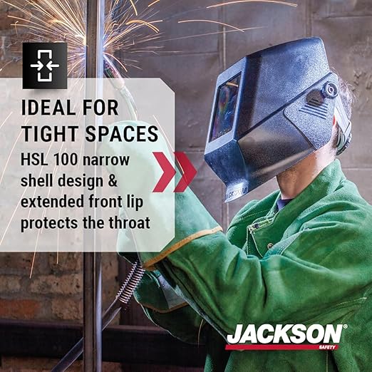 Jackson Safety Insight ADF Welding Helmet - Ultra Lightweight, Auto Darkening Welding Hood with HSL Narrow Shell Design for Confined Spaces - ANSI Z87.1 & CSA Z94.3