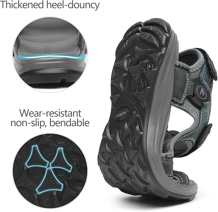 FLARUT Men's Sport Sandals Outdoor Hiking Sandal Open Toe Walking Sandals for Summer Beach Water Shoes