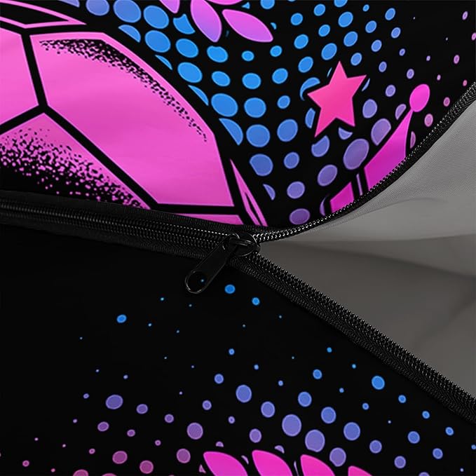 AILONEN Blue Glowing Basketball Sleeping Bag for Kids Boys,Warm and Cool Weather,Lightweight,Waterproof Backpacking,City Theme Ball Sports Sleeping Bag for Camping