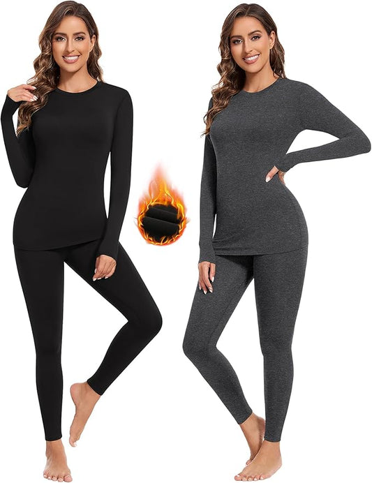 BESTENA Thermal Underwear for Women Base Layer Cold Weather Thermal Set Long Johns Women Thermal Set