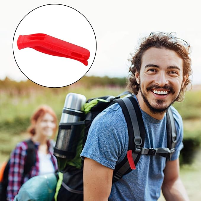 AUGSUN 10 Pcs Safety Whistle Marine Whistle Plastic Whistles with Lanyard for Emergency