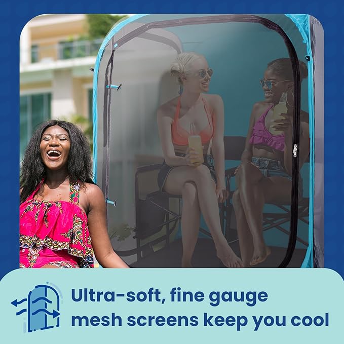 WeatherPod® The Original Shark Tank MyPod??Mesh 1-2 Person Pop-Up Screen Pod - Keeps Out Bugs, Mosquitos, and Harmful UV Rays - UPF 50 for Maximum Protection from The Sun