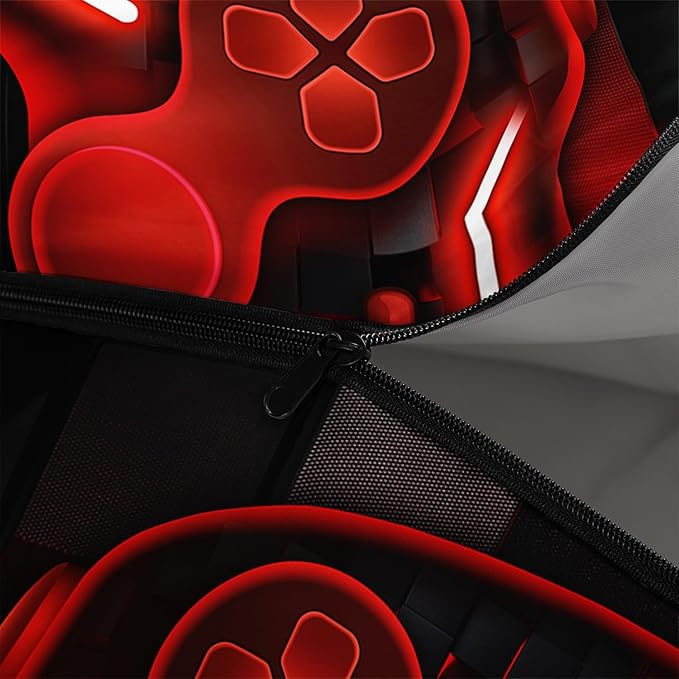 Axolotl Gamepad Sleeping Bag,3 Season Warm and Cool Weather Game Console Sleeping Bag for Boys Teens,Waterproof Lightweight Geometry Hexagonal Sleeping Bag for Traveling,Outdoors Camping,Blue,Black