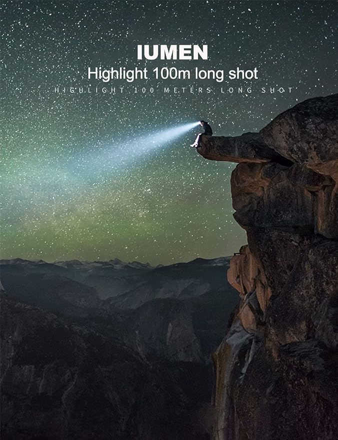 2 Packs LED Headlamps, Portable, Long Range, Rechargeable, High Lumen, Battery Powered