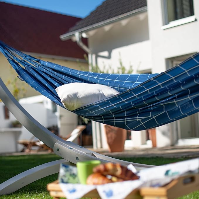 La Siesta® Large Double Brisa Classic Hammock & TreeMount, Trees Beams Posts Suspension Kit, Indoor Outdoor Hammock Swing, Weather Resistant, Marine