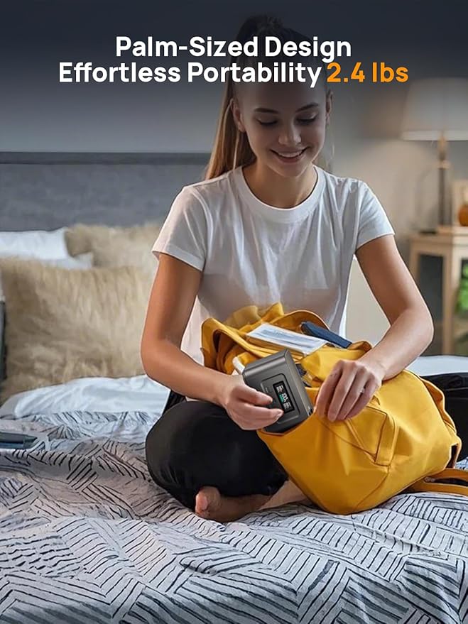 AFERIY 145W DC Portable Power Station w/ 100W PD Retractable USB-C Cable, 99.2Wh LiFePO4 Battery Dual Way 100W PD, Solar Generator,TSA Approved Portable Power Bank, 6 Protections for Camping Travel