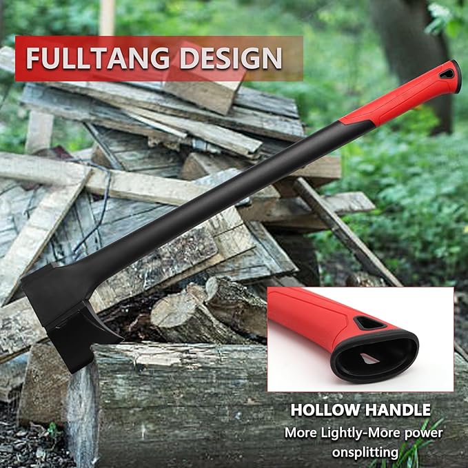 Camping Hatchet 31.8 Inch,Survival Hatchet Tactical for Wood Chopping and Kindling,Hatchet Axewith V Grind Blade, Lightweight Nylon Fiber Handle,for Outdoor Survival, Gardening, Hiking(M)