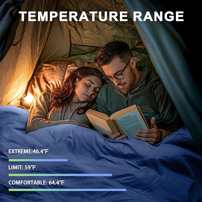 Ultralight Warm Weather Sleeping Bag - Portable, Waterproof, Compact Lightweight, Comfort with Compression Sack - Great for Outdoor Camping, Backpacking & Hiking