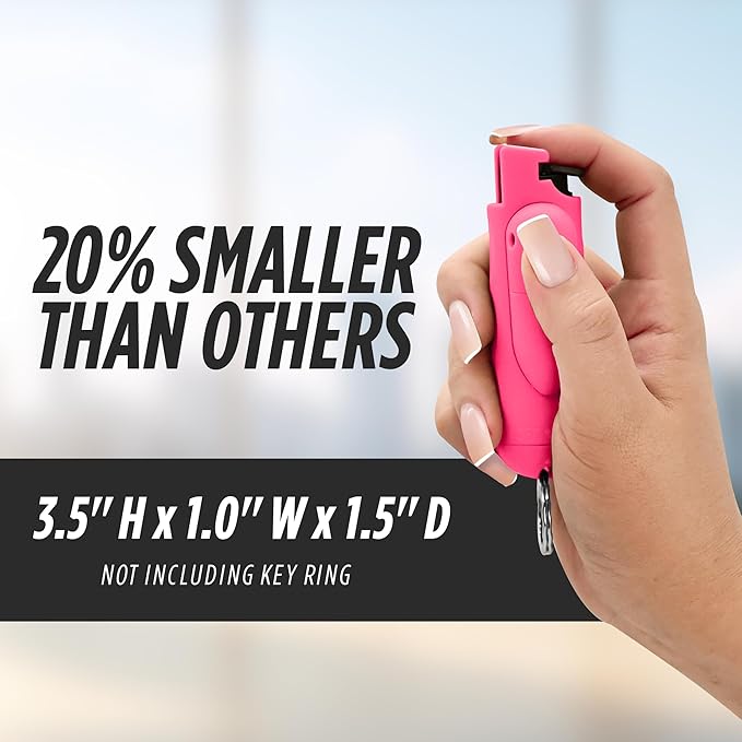 Guard Dog Security AccuFire 2 - Laser Sight Pepper Spray Self Defense - 20% Smaller - Instant Release - 16 Feet Safety Range - Maximum Strength - Finger Grips - Soft Touch Body