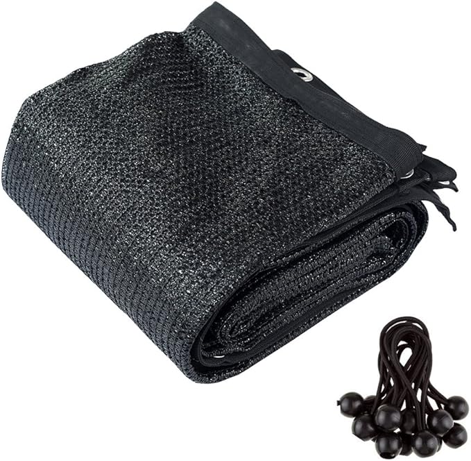 Agfabric 70% Sunblock Shade Cloth with Grommets for Garden Patio 10??X 12?? Black