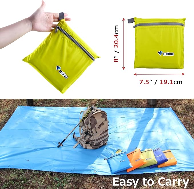 Azarxis Waterproof Camping Tent Tarp Hammock Rain Fly Footprint Ground Cloth Shelter Sunshade Beach Picnic Blanket Mat for Outdoor Camping Park Lawn