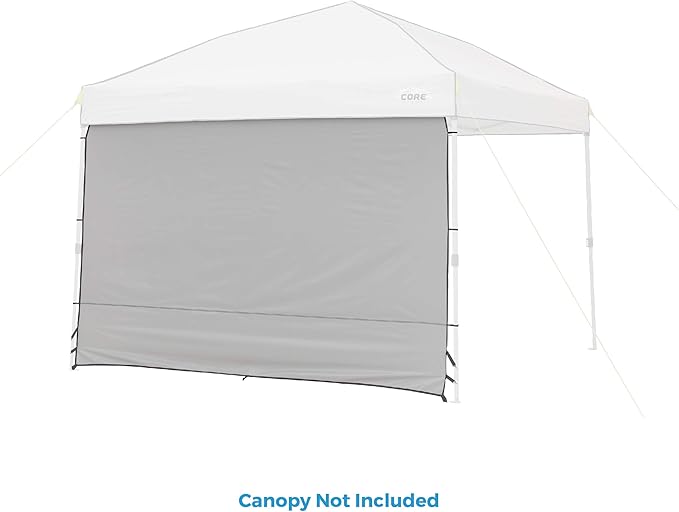 CORE Removable Sun Wall for Straight Leg Canopy Gazebo, Accessory Only, 10 ft x 10 ft