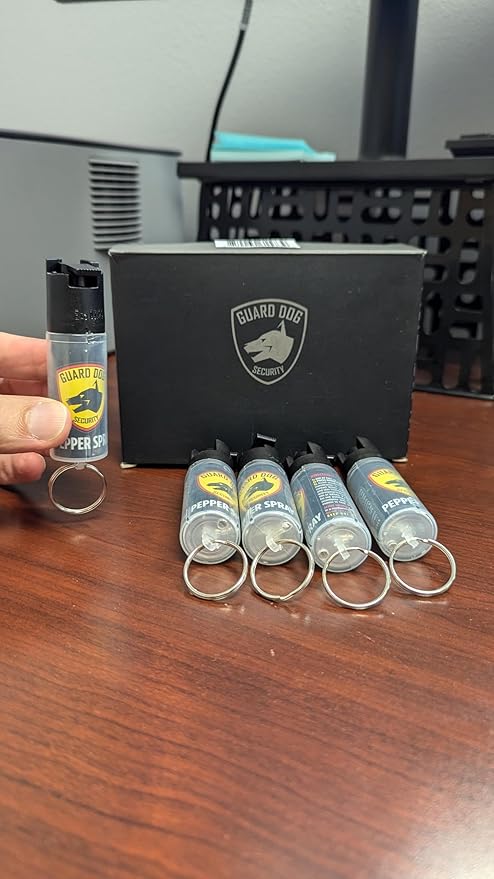 Guard Dog Security Pepper Spray Keychain Self Defense for Women and Men, Safety Twist Top to Prevent Accident,16 feet Range, Small, Mini Pepper Spray, Made in USA